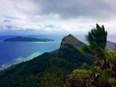 Hiking trekking trek trail walk mountain summit peak mount Duff Auorotini Rikitea Mangareva Gambier French Polynesia