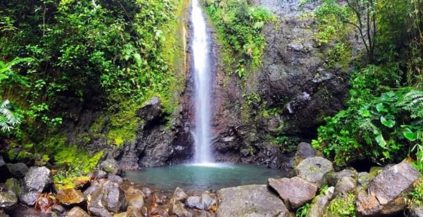 Hiking trekking trek trail walk mountain valley 3 three waterfalls Raiatea French Polynesia