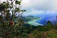 Hiking trekking trek trail walk mountain summit peak mount Manureva Moerai bay Avera Rurutu French Polynesia
