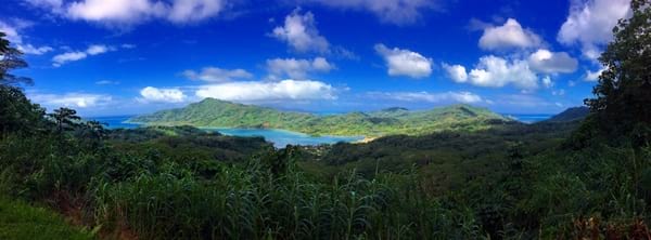 Hiking trekking trek trail walk mountain crossing Tahaa Haamene Patio French Polynesia