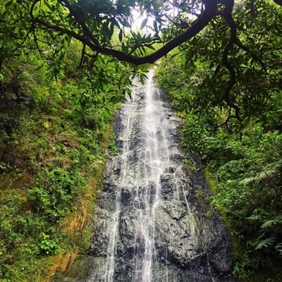 Rando randonnée trek trekking montagne cascade Vaioro Afareaitu Moorea Polynésie française