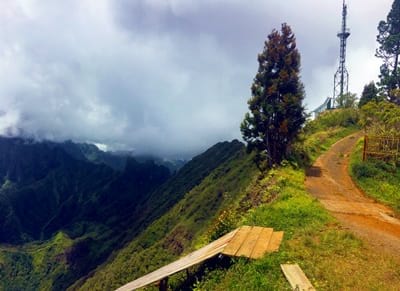 Rando randonnée trek trekking montagne sommet pic mont Marau antennes Miri Punaauia Tahiti tremplin vallée Fautaua